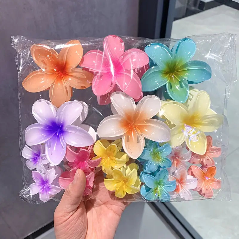 12pcs Flower Claw Clips Set