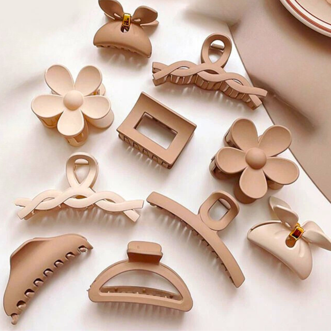 4/8pcs Caramel Hair Clips Bundle