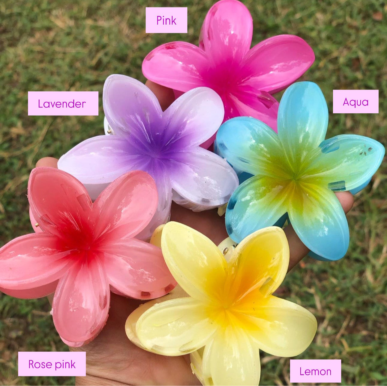 Medium Lotus Flower Claw Clip