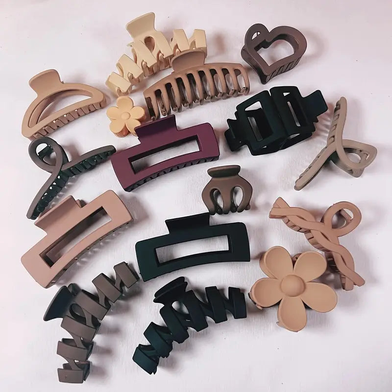 12/6pcs Everyday Neutral Hair Clip Pack