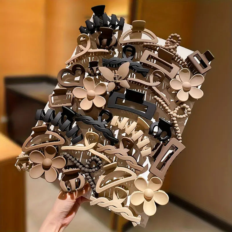 12/6pcs Everyday Neutral Hair Clip Pack
