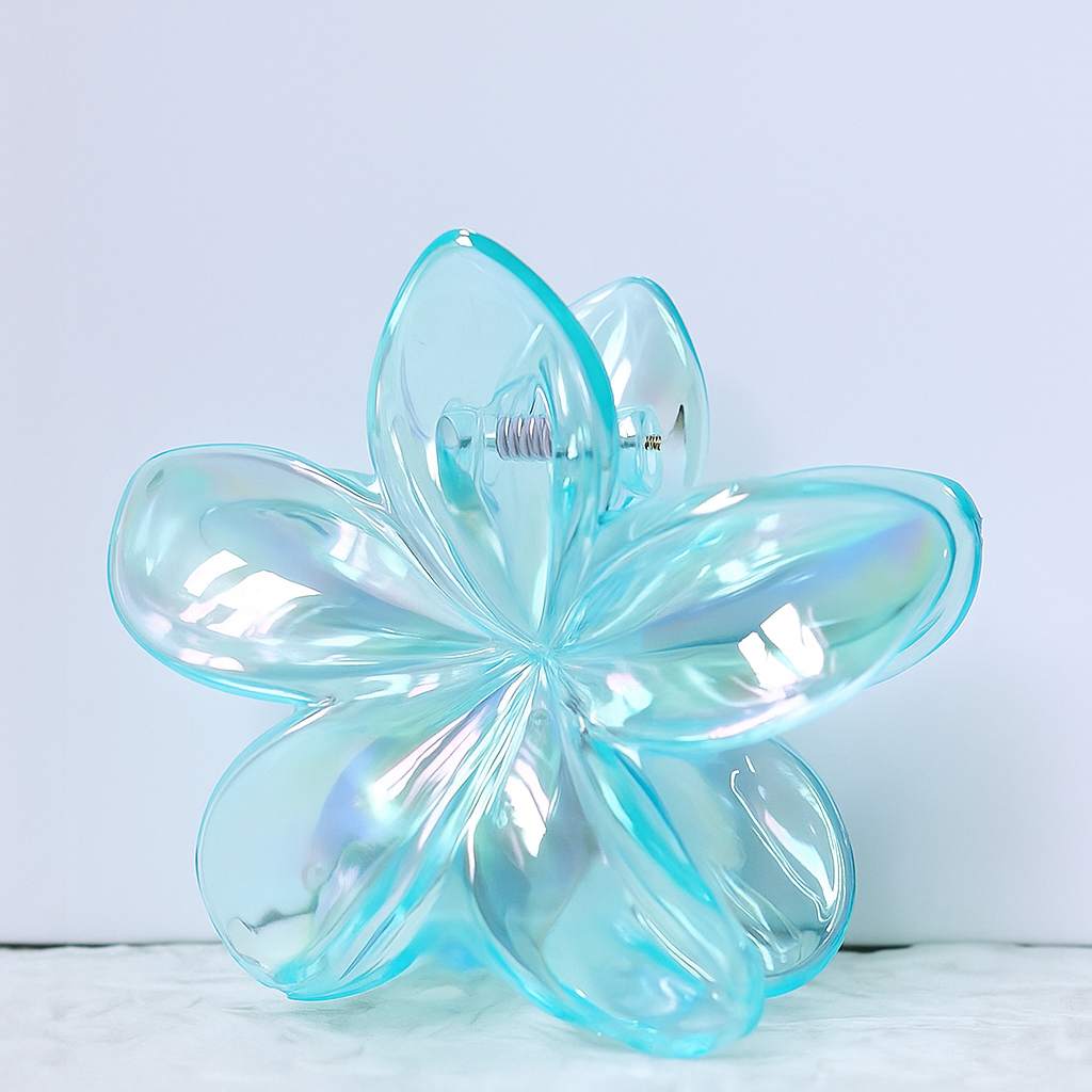 Transparent Flower Hair Claw