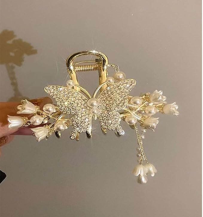 Floral Drape Claw Clip