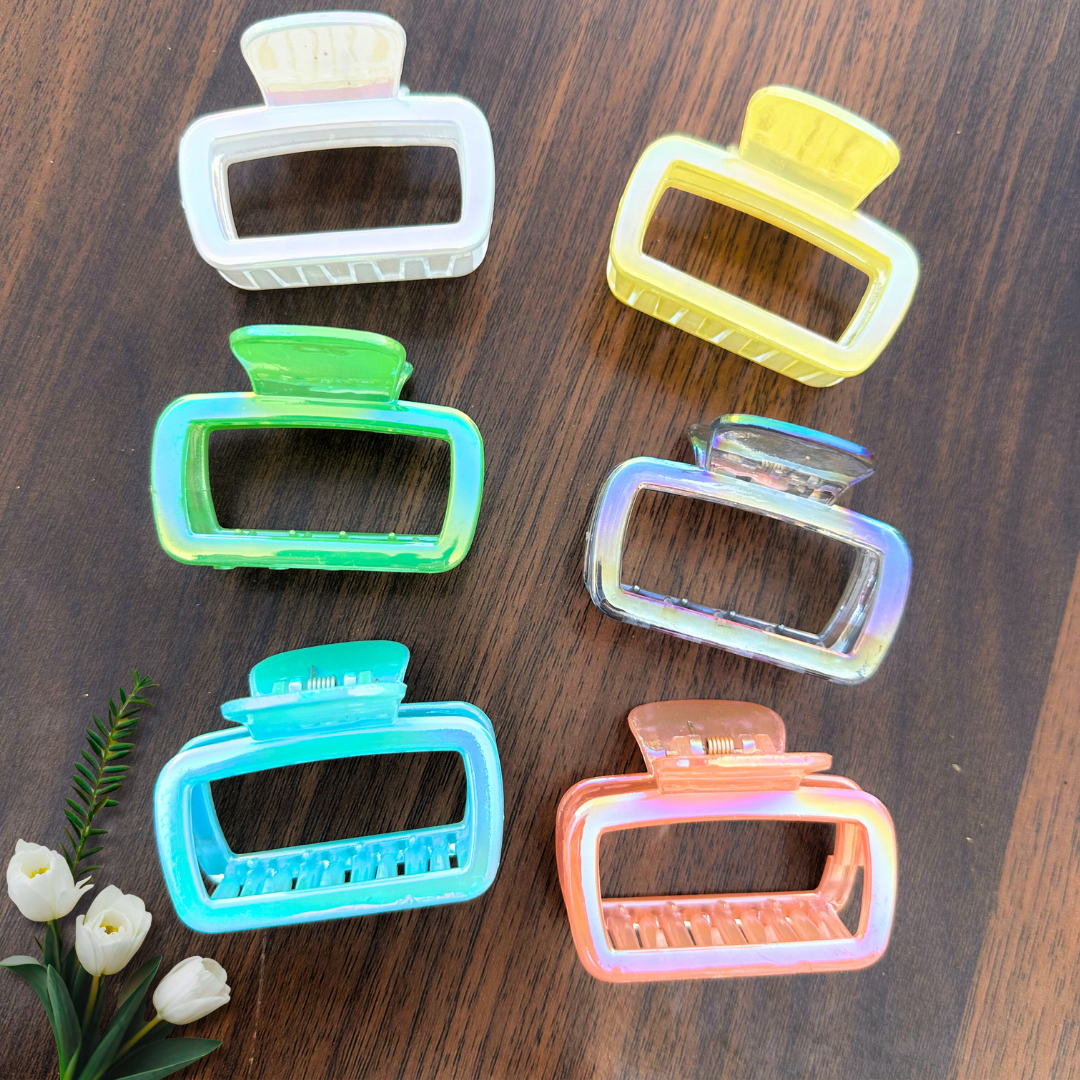 Glossy Geometrical Claw Clip