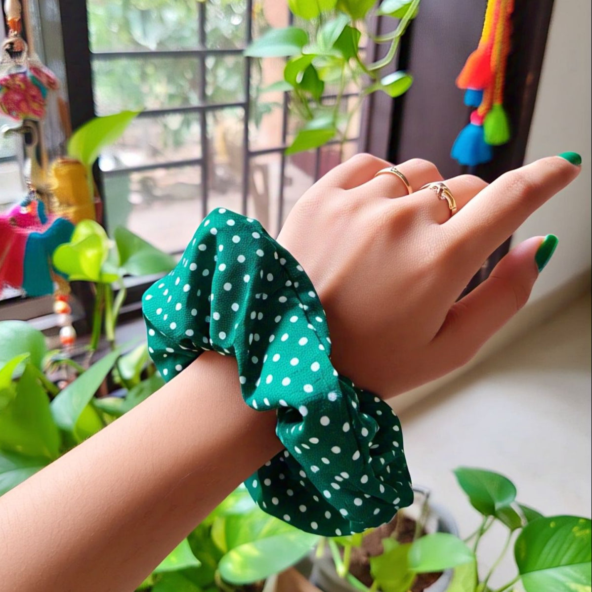 Polka Dot Scrunchie