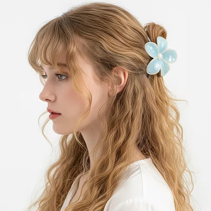 Soft Glossy Flower Clip