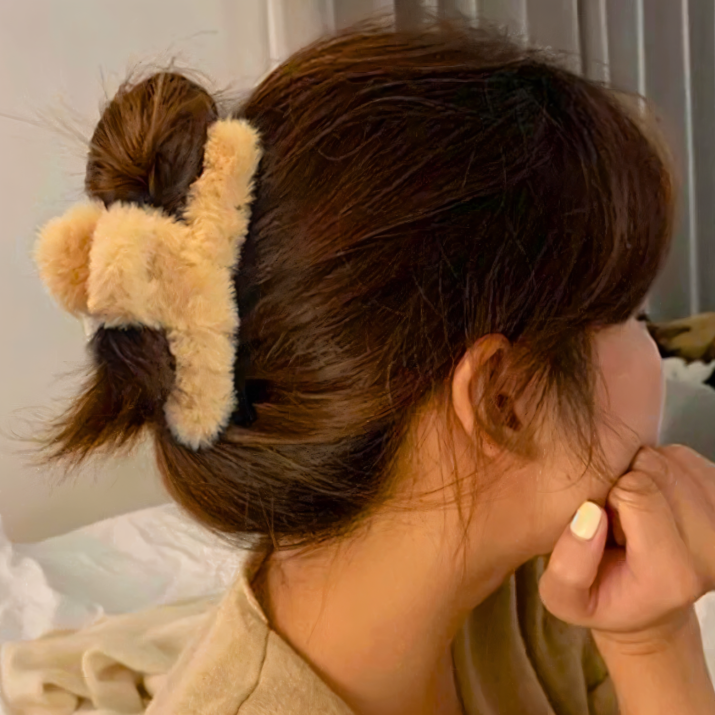 Fluffy 4-Piece Hair Claw Clip Set