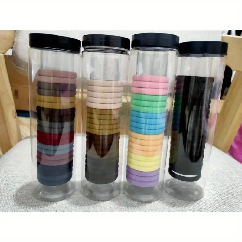 20pcs High Quality Stretchable Hair Ties Jar