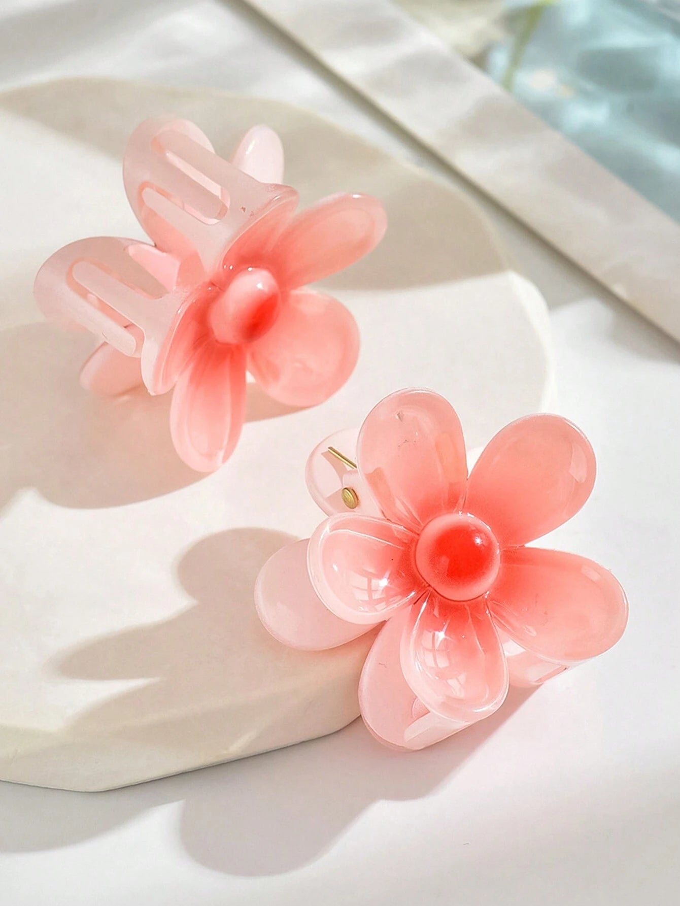 2pcs Mini Gradient Blossom Clips