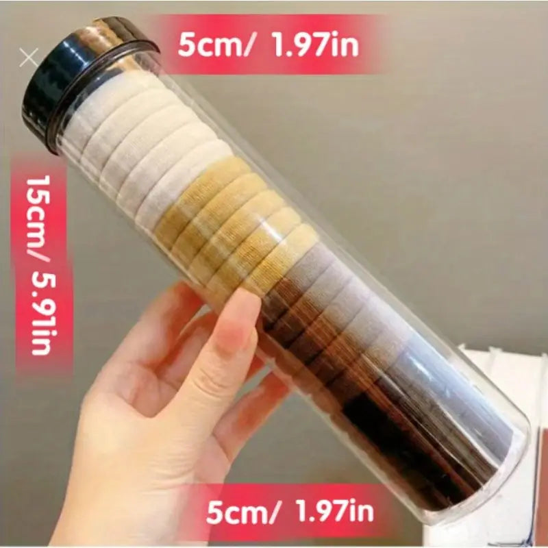 20pcs High Quality Stretchable Hair Ties Jar