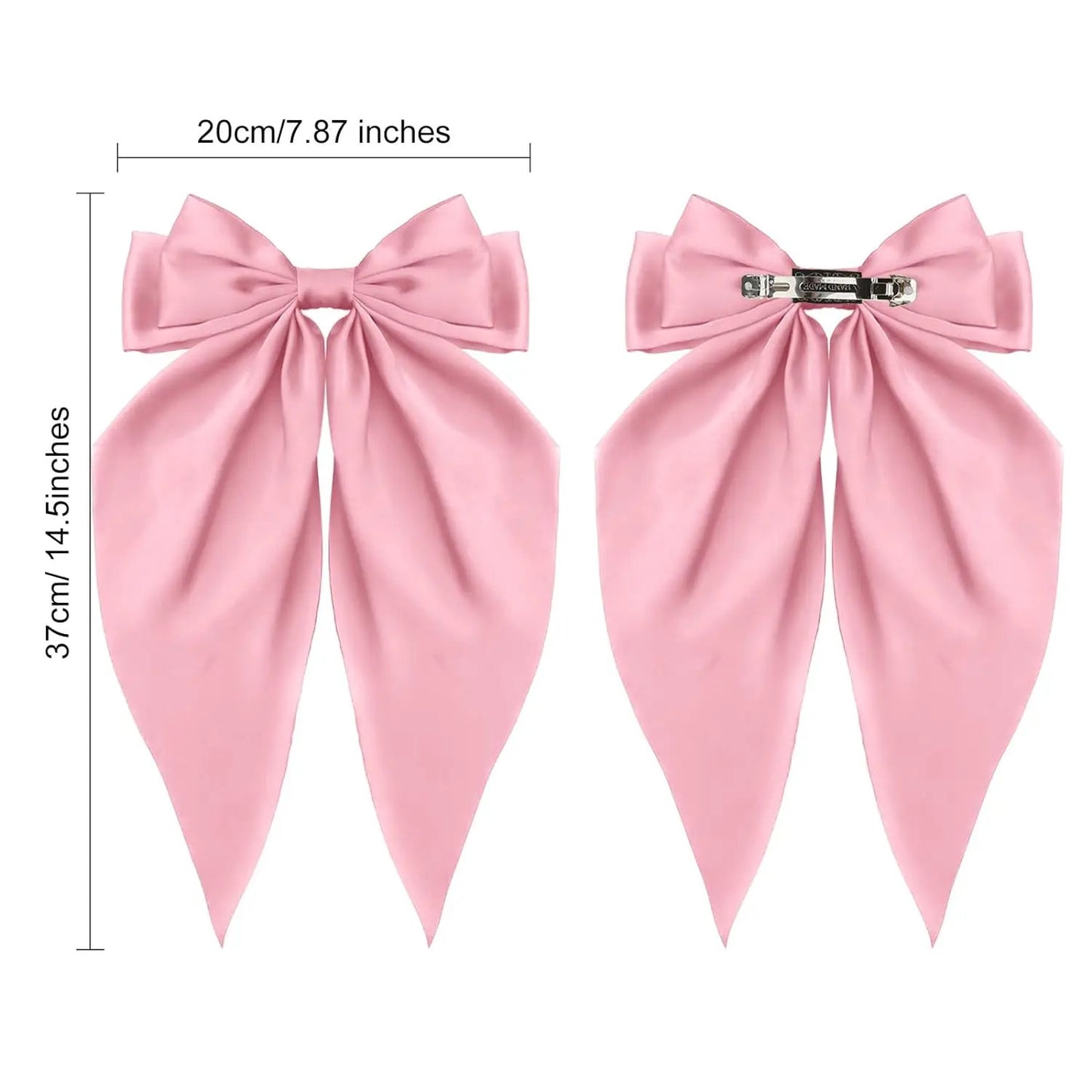 3pcs Pastel Long Silk Bows Set