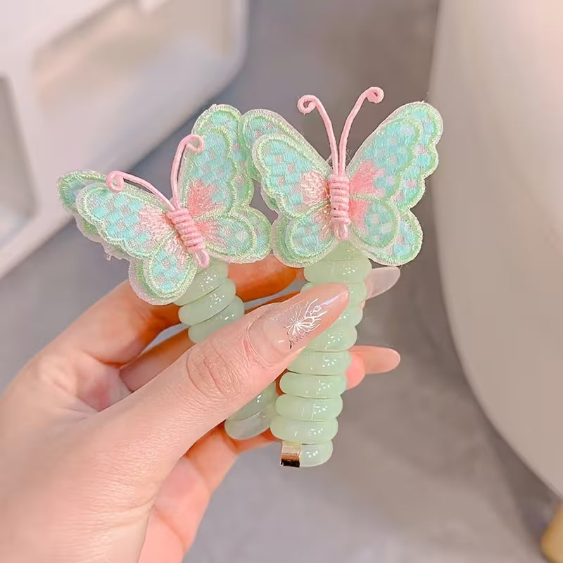 Butterfly Spiral Hair Ties