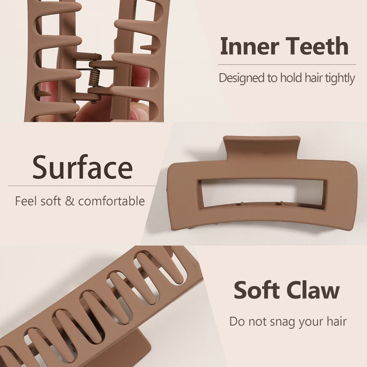 4pcs Big Jaw Hair Clips