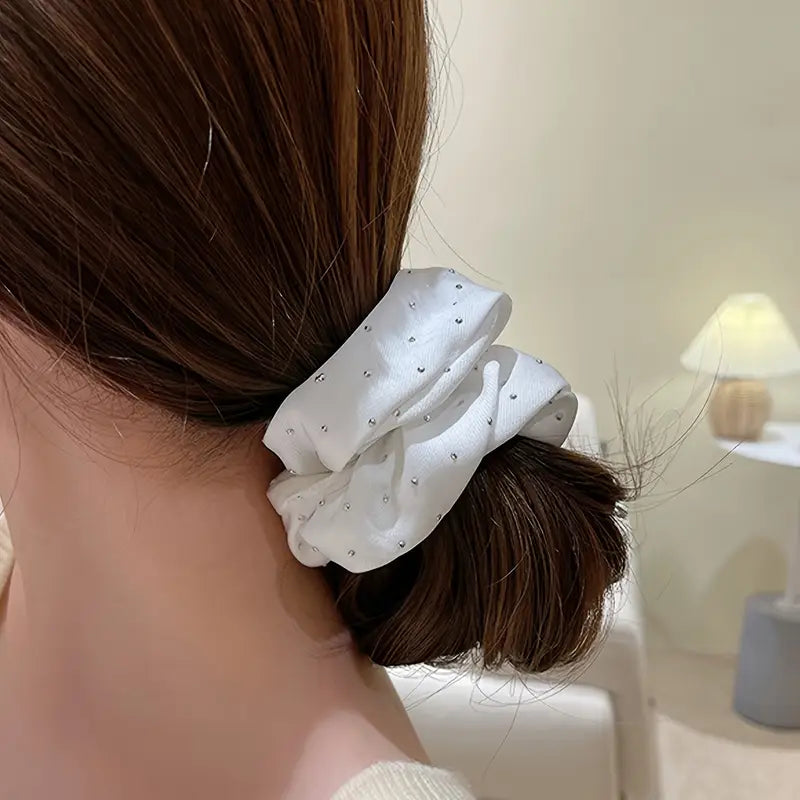 4pcs Rhinestones Scrunchies Set