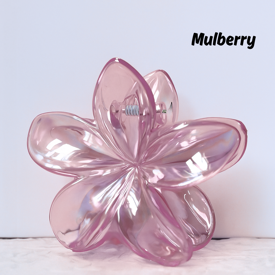 Transparent Flower Hair Claw