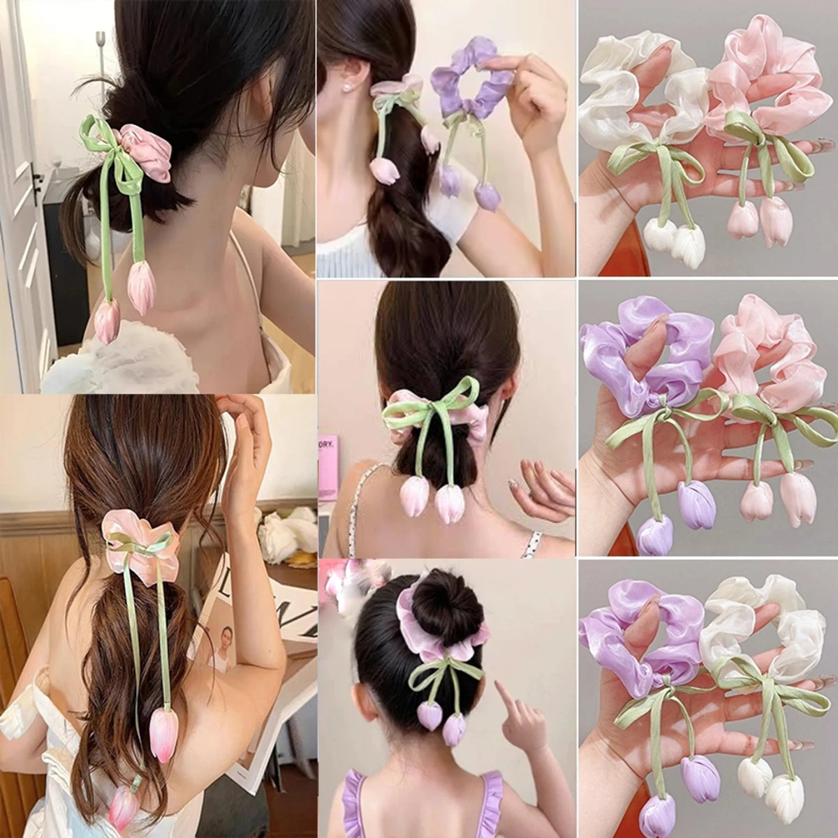 Delicate Tulip Scrunchie
