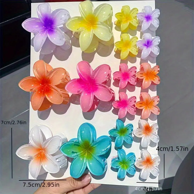 12pcs Flower Claw Clips Set