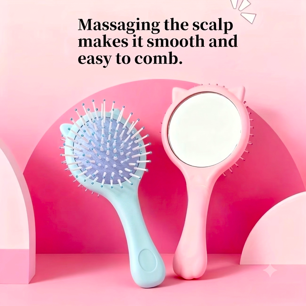 2-in-1 Hello Kitty Hair Comb with Mirror