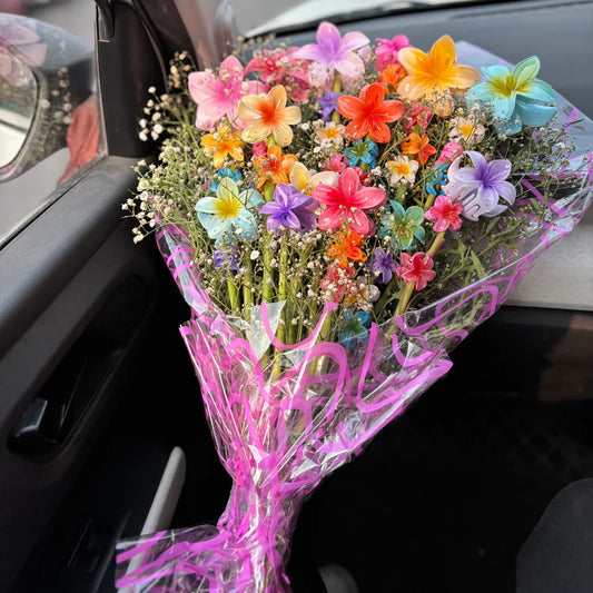 Viral Flower Hair Claw Clips Bouquet (18pcs)