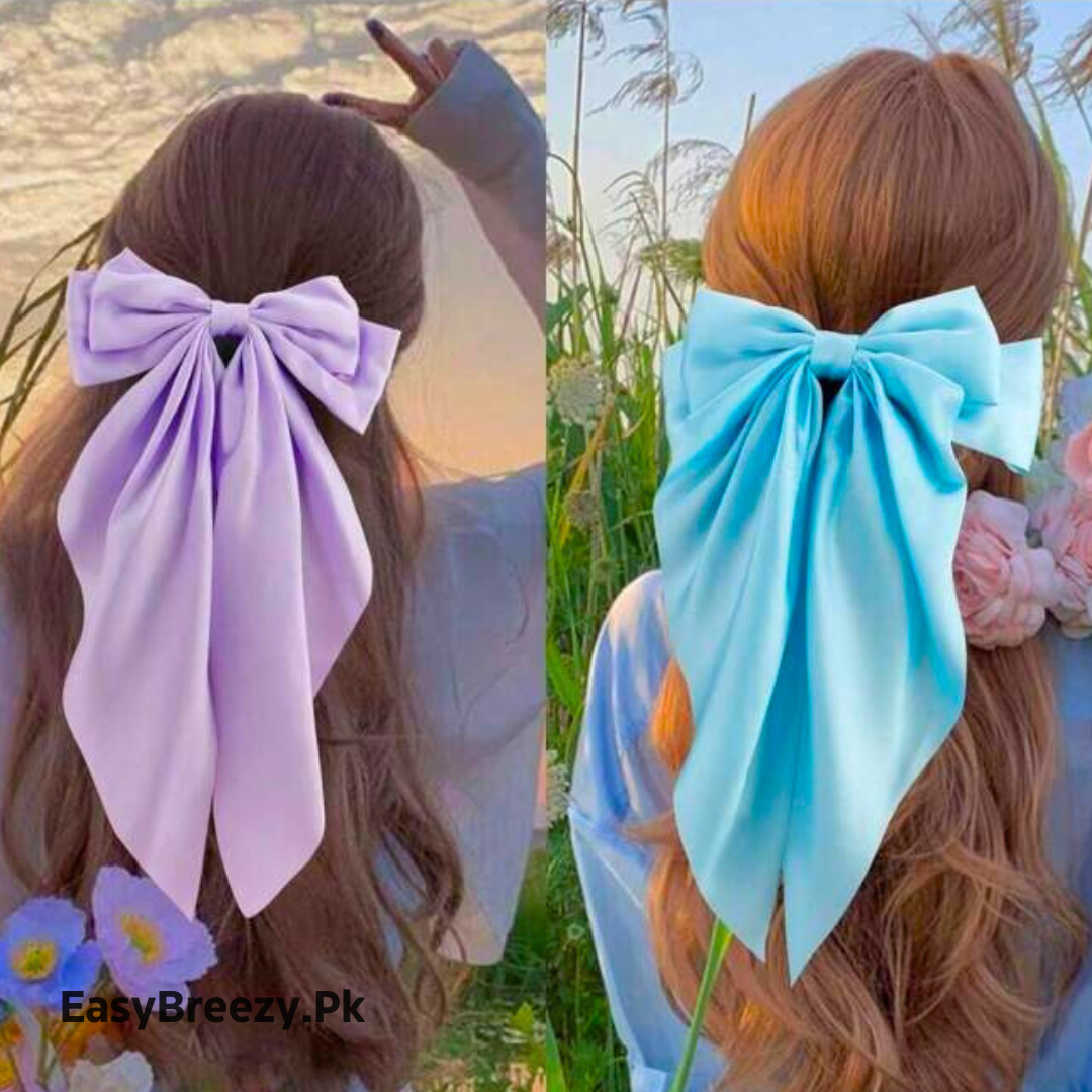 3Pcs Pastel Long Tail Hair Bow