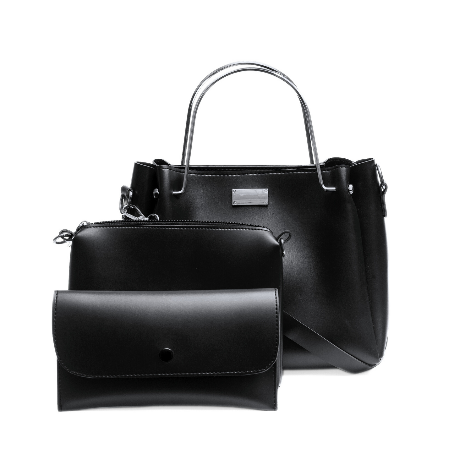 Black Set of 3 Bags for Women