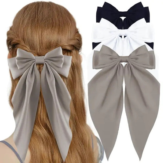 Long Hair Bow (SET OF THREE)