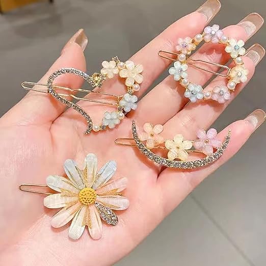 4 Pcs Fancy Lock Hair Pins Set