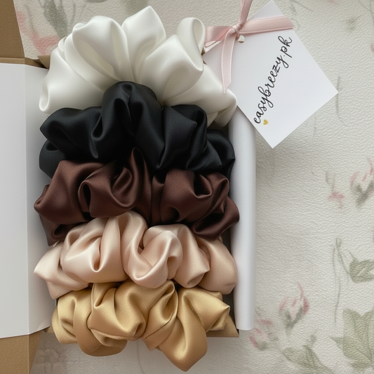 5pcs Nude Scrunchies Bundle