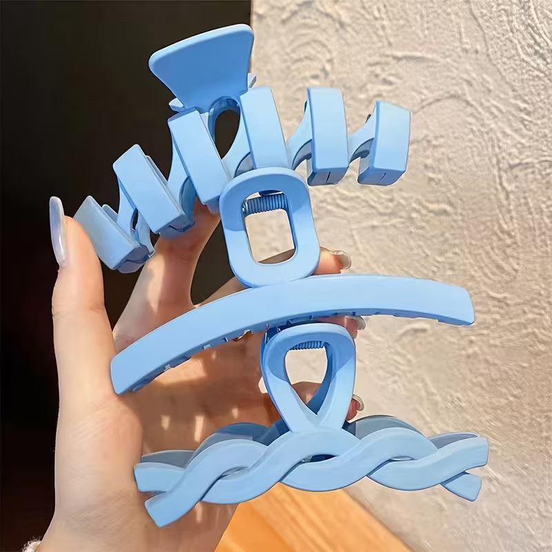 8pcs Versatile Blue Hair Claws Set