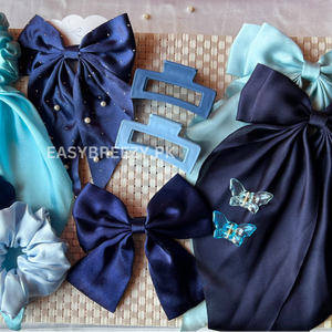 12pcs Blue Hair Accessories Bundle