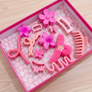 10pcs Pink Claw Clips Bundle