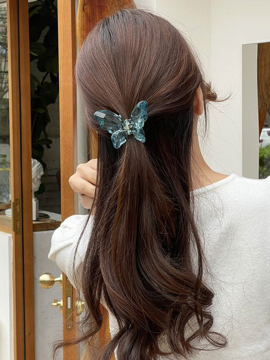 3pcs Crystal Butterfly Claw Clips