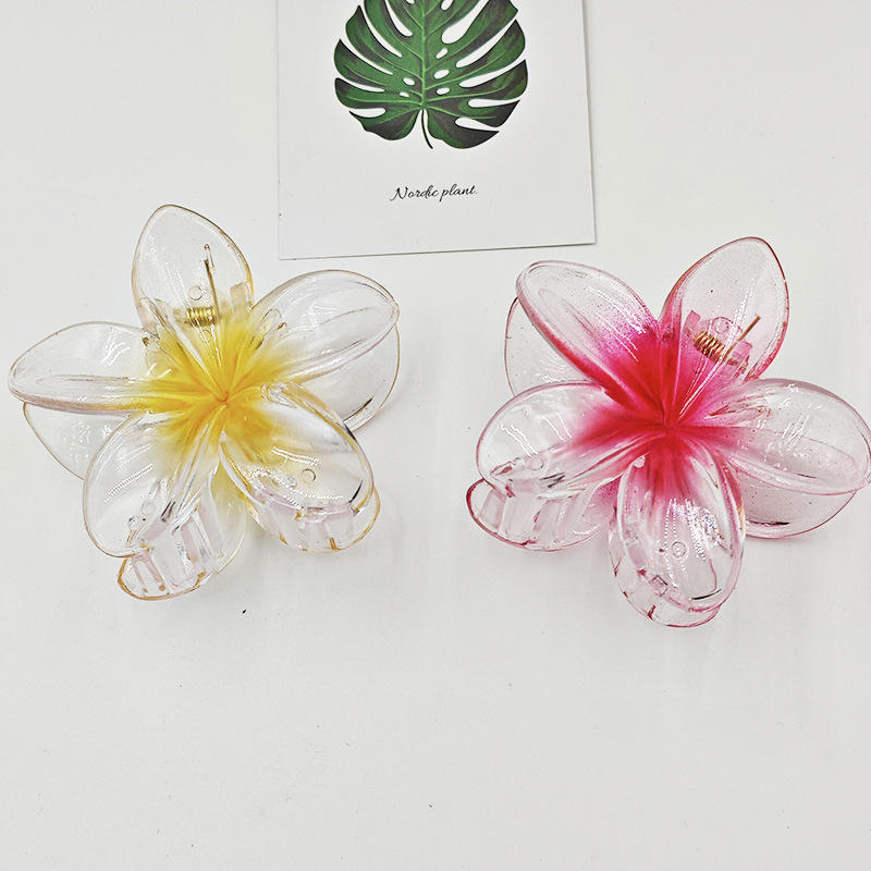 Transparent Flower Hair Claw