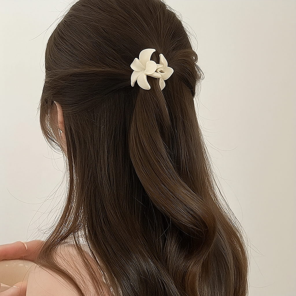 4pcs Matte Floral Clips