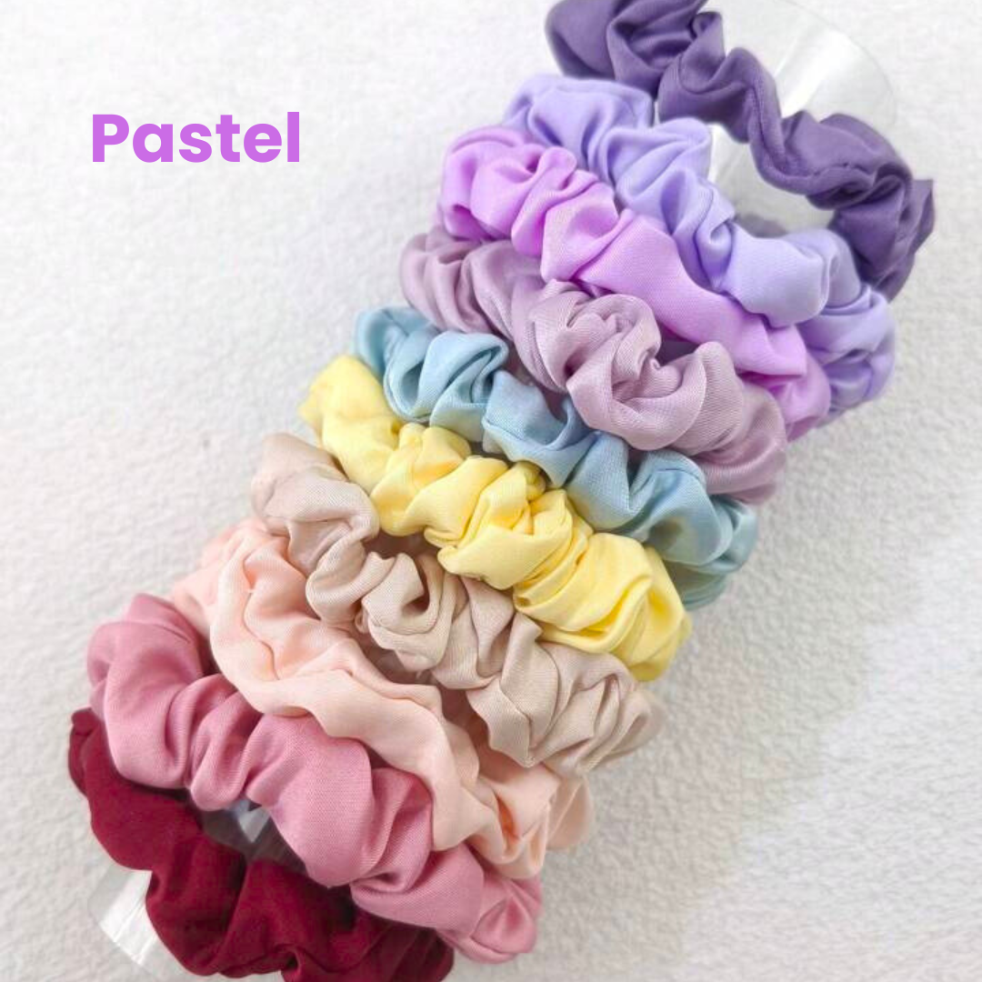 10pcs Casual Scrunchies Bundle (PASTEL)