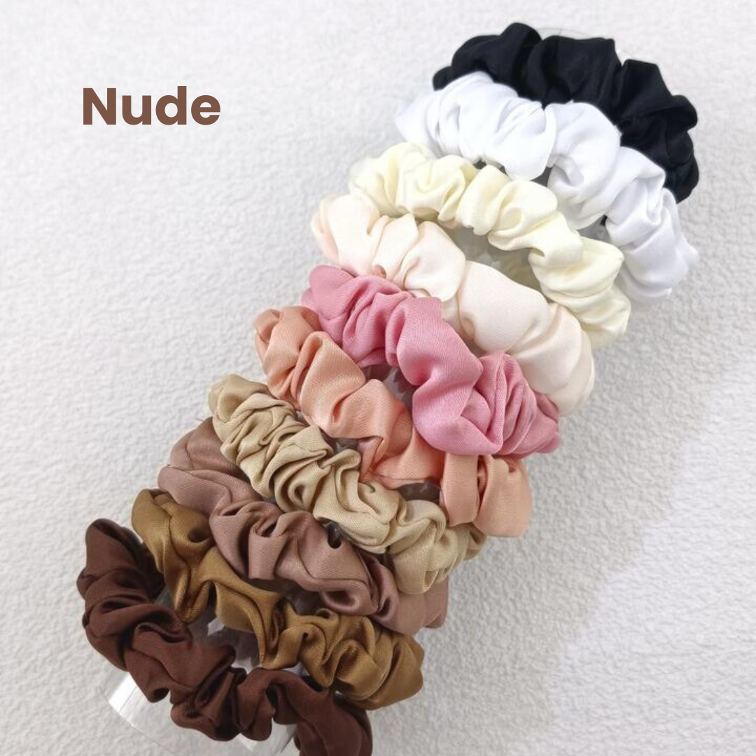 10pcs Casual Scrunchies Bundle (NUDE)