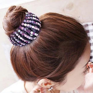 Crystal Bun Hair Claw Horsetail Buckle Hair Clip