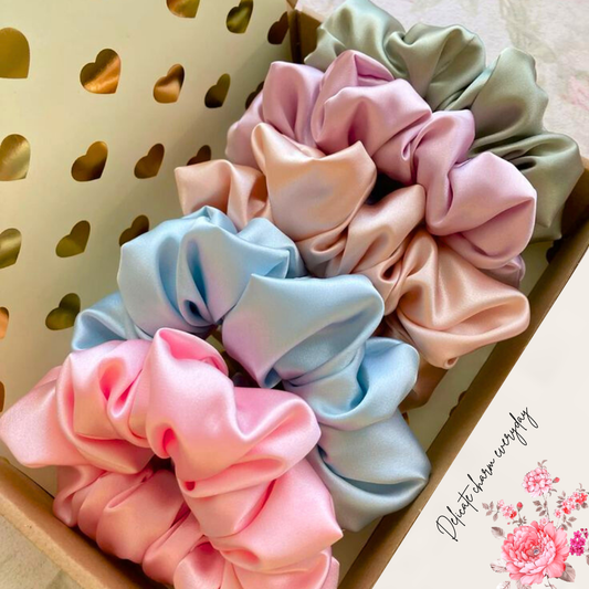 Dusty Silk Scrunchies Bundle