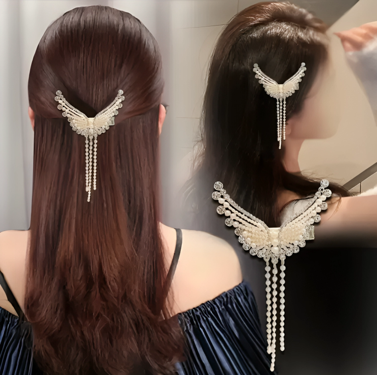 Korean Style Butterfly Hair Pin with Tassel