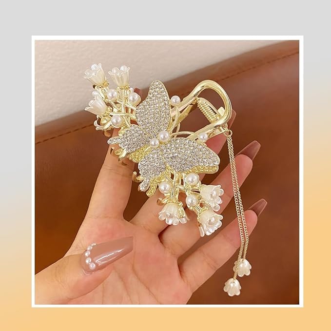 Floral Drape Claw Clip