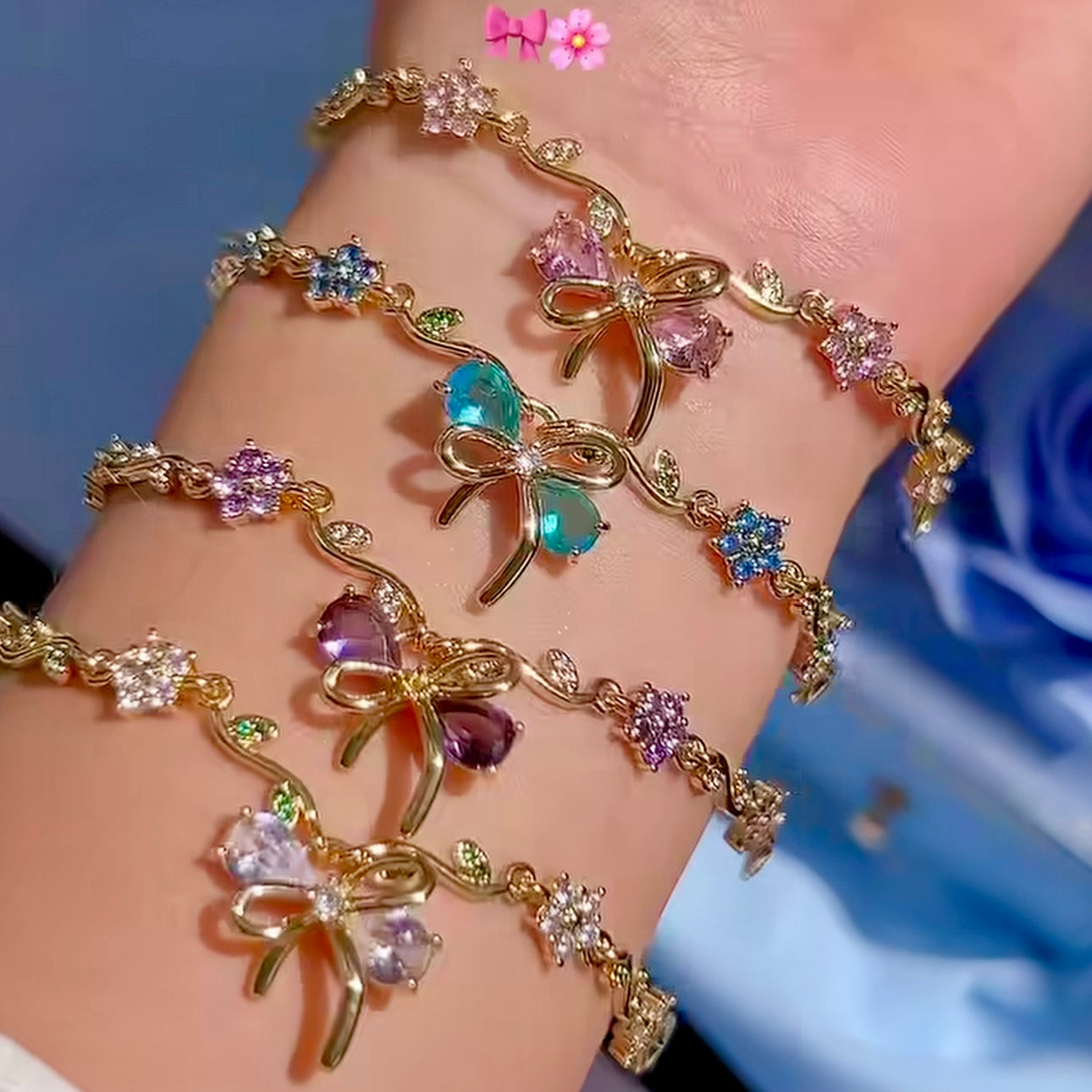 Floral Bow Bracelet