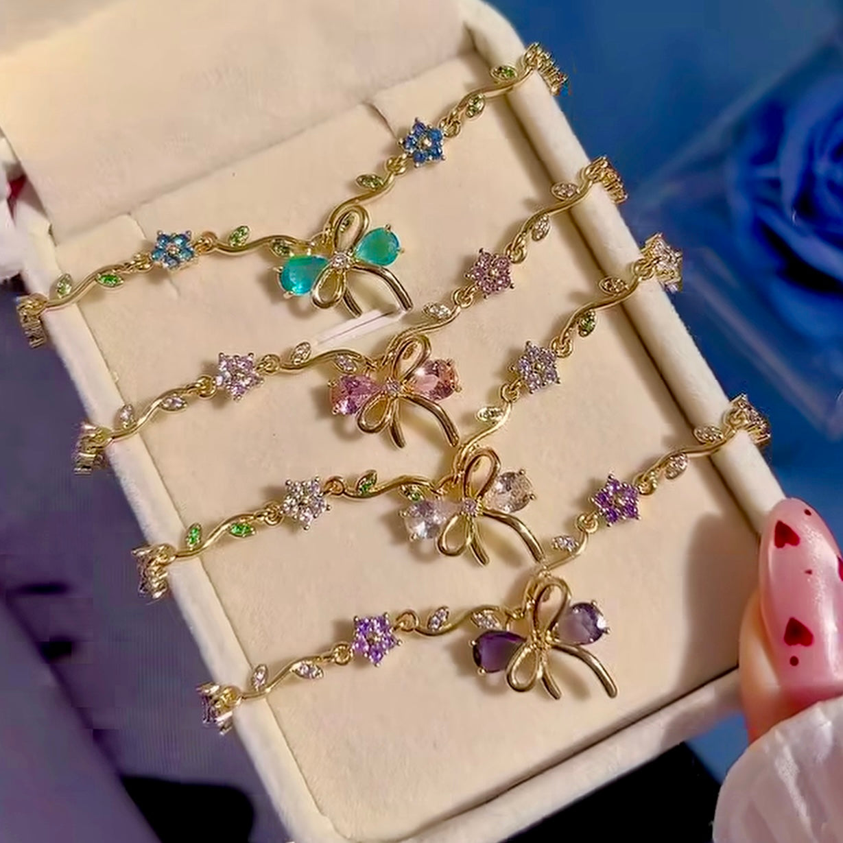 Floral Bow Bracelet