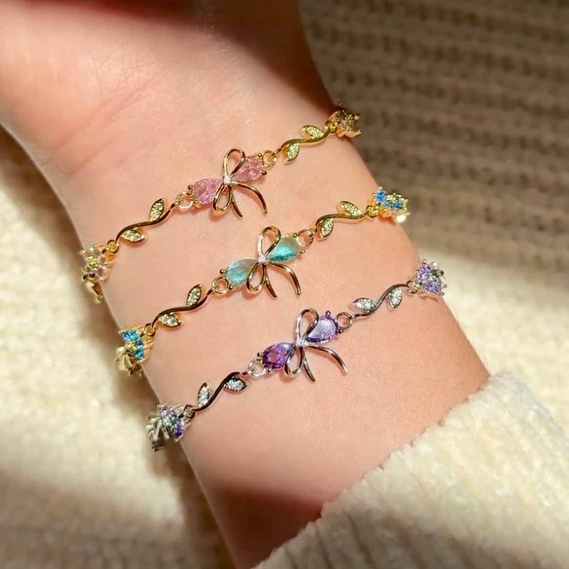 Floral Bow Bracelet