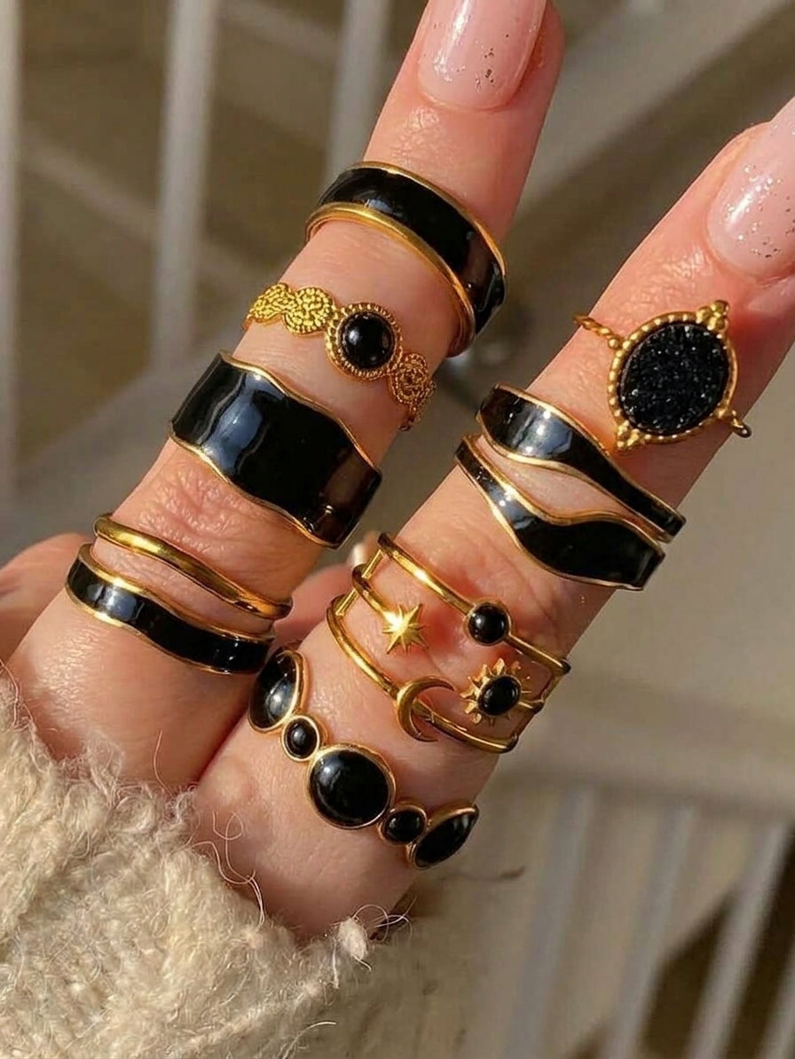 3pcs Statement Rings