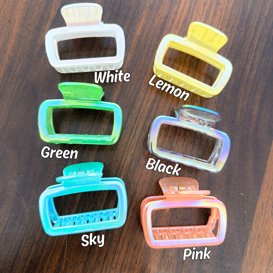 Glossy Geometrical Claw Clip