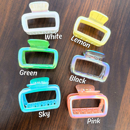 Glossy Geometrical Claw Clip
