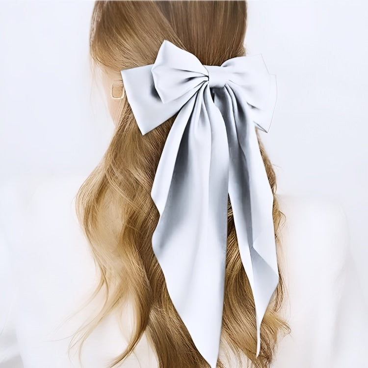 Long Tail Hair Bow Clip