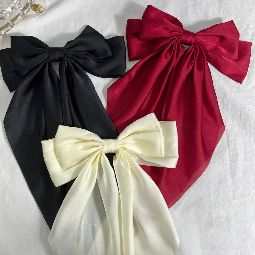 Large Bow Hair Clips (SET OF THREE)