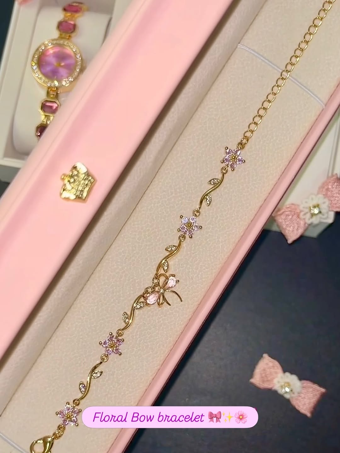 Floral Bow Bracelet