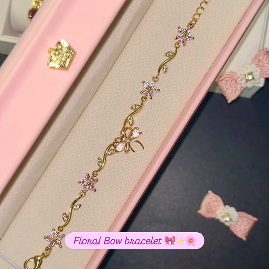 Floral Bow Bracelet